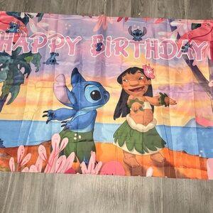 Lilo & Stitch Birthday Banner with backdrop